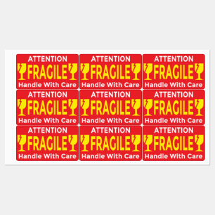 Attention Stickers Fragile - Handle Avec navire de