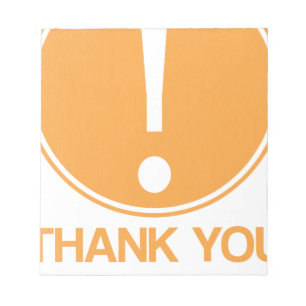 Attention, thank you for your attention notepad