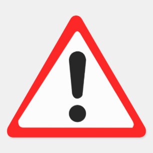 Attention Triangle Symbol Triangle Sticker