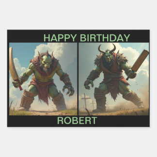 ATTERIE DE TROLL CRICKET Ensemble de papier cadeau
