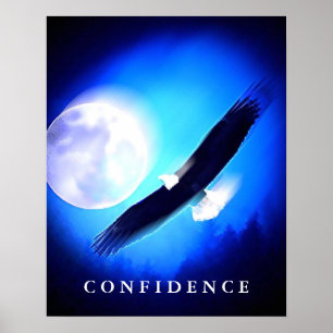 Atterrissage Confiance Aigle Bleu Posters d'art no