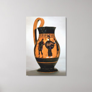 Attic black-figure olpe depicting Athena Confronti Canvas Print