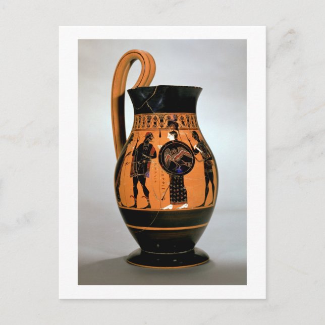 Attic black-figure olpe depicting Athena Confronti Postcard (Front)