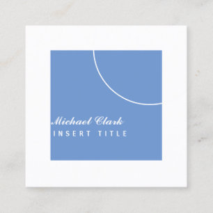 Attic Geometric Cornflower Blue Personalized Square Business Card