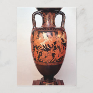 Attic red figure amphora postcard