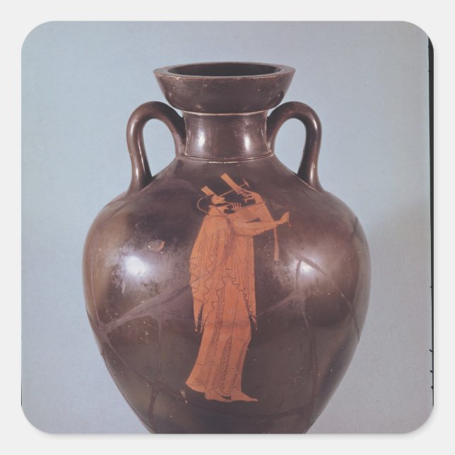 Attic red figure amphora square sticker (Front)