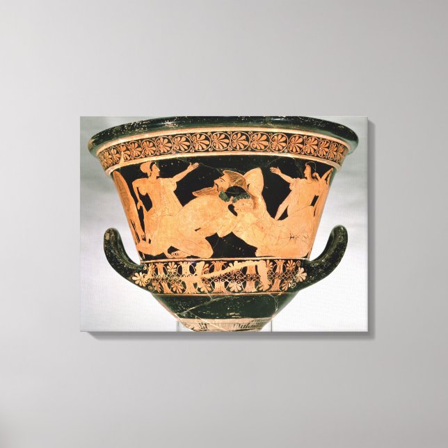 Attic red-figure calyx-krater depicting Herakles W Canvas Print (Front)