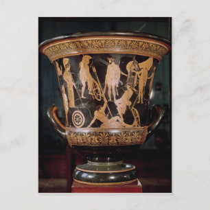 Attic red figure calyx krater postcard