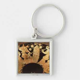 Attic red figure kylix depicting Dionysus and the Keychain