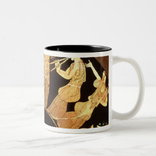 Attic red figure kylix depicting Dionysus and the Two-Tone Coffee Mug