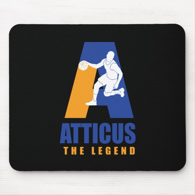 Atticus Custom Player Basketball Your Name The Leg Mouse Pad (Front)