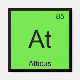 Atticus Name Chemistry Element Periodic Table Magnet
