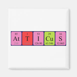Atticus periodic table name magnet