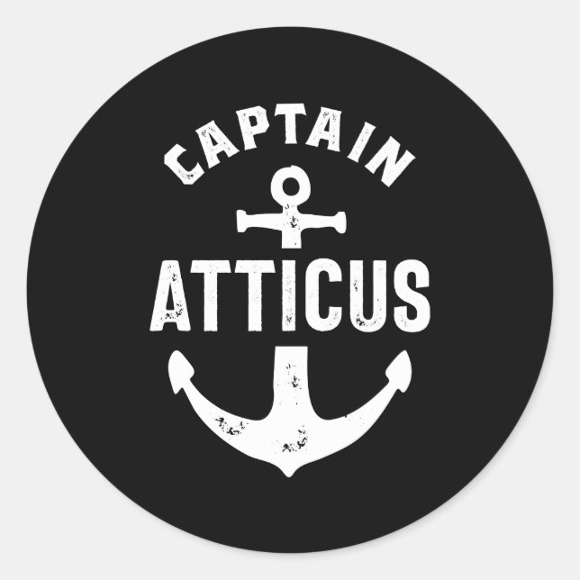 Atticus Personalized Name Birthday Gift Classic Round Sticker (Front)