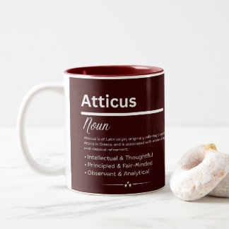 Atticus Personalized Name Two-Tone Coffee Mug