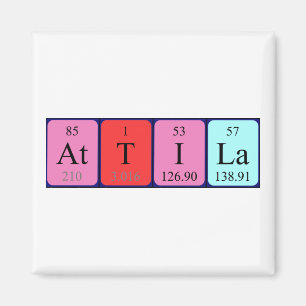 Attila periodic table name magnet