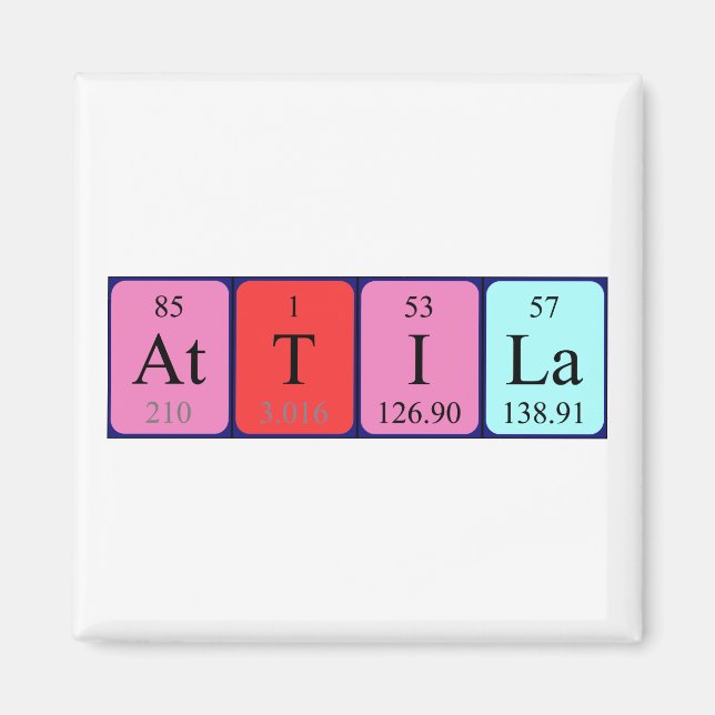 Attila periodic table name magnet (Front)