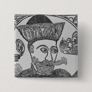 Attila the Hun 2 Inch Square Button