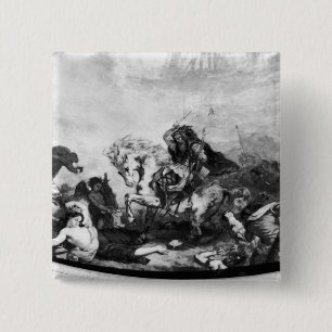 Attila the Hun and his hordes 2 Inch Square Button