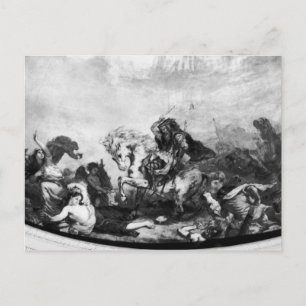 Attila the Hun  and his hordes Postcard