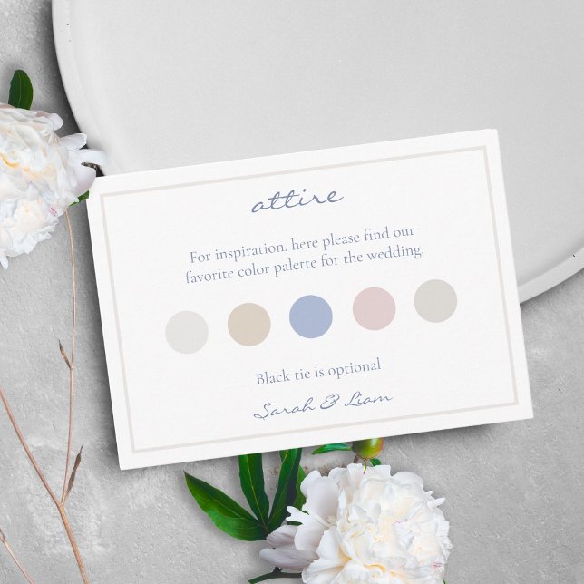 Attire Dress Code Pastels Wedding RSVP Enclosure Card (Creator Uploaded)