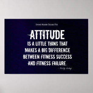 Attitude and Fitness Success #1! Poster