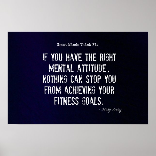 Attitude and Fitness Success #4! Poster (Front)