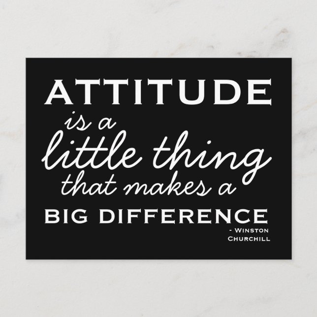 Attitude - Carte postale Motivative (Devant)
