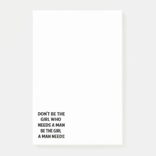 Attitude Confidence Quote Feminist Girl Power Post-it Notes