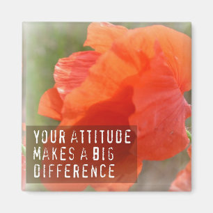 Attitude Difference Poppy Magnet