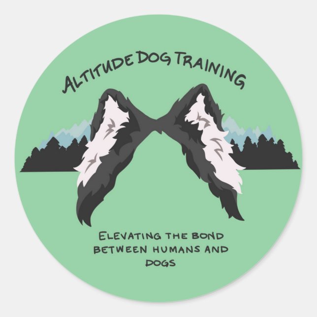 Attitude dog training circle sticker (Front)