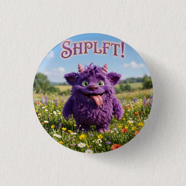 Attitude Fantasy Furry Critter 1 Inch Round Button (Front)