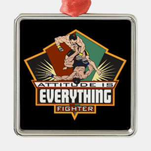 Attitude Fighter Metal Ornament