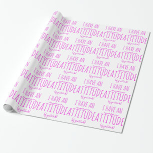 Attitude Gratitude Recovery Detox AA Wrapping Paper