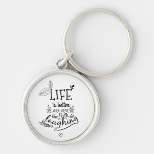Attitude Happiness Life Quote Motivational Success Keychain