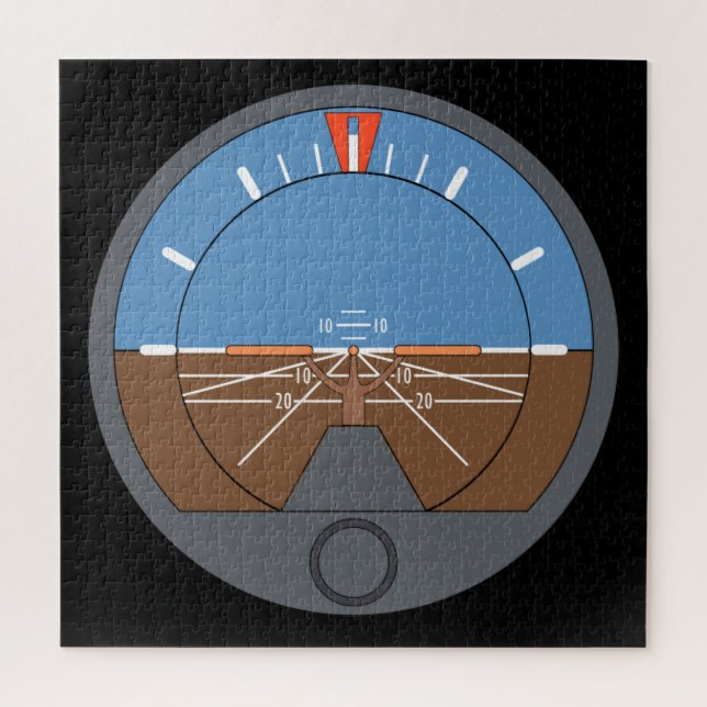 Attitude Indicator Aircraft Flight Instrument Jigsaw Puzzle (Vertical)