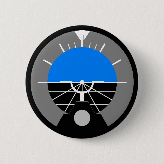 Attitude Indicator Gauge 2 Inch Round Button (Front)