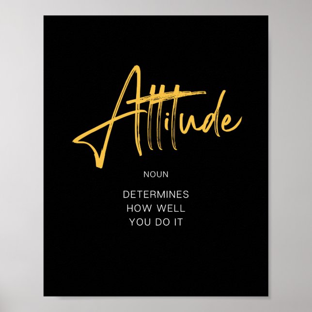 Attitude Inspiring Quote Poster (Front)