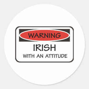 Attitude Irish Classic Round Sticker