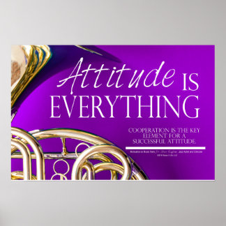 Attitude is Everything - Music Quote Poster