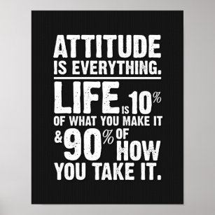 Attitude is Everything Poster - Black