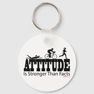 Attitude is Stronger than Facts Keychain
