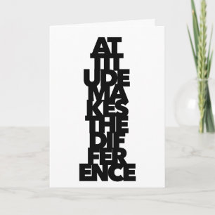 Attitude Makes the Difference paradigm shift mind Card