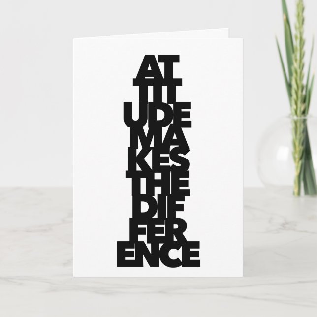 Attitude Makes the Difference paradigm shift mind Card (Front)