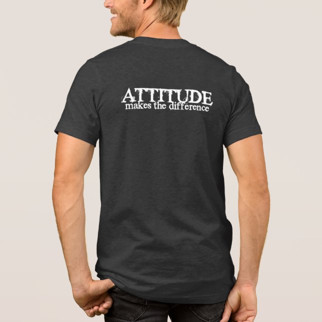 Attitude Makes The Difference Positive Mindset  Tri-Blend Shirt (Back)