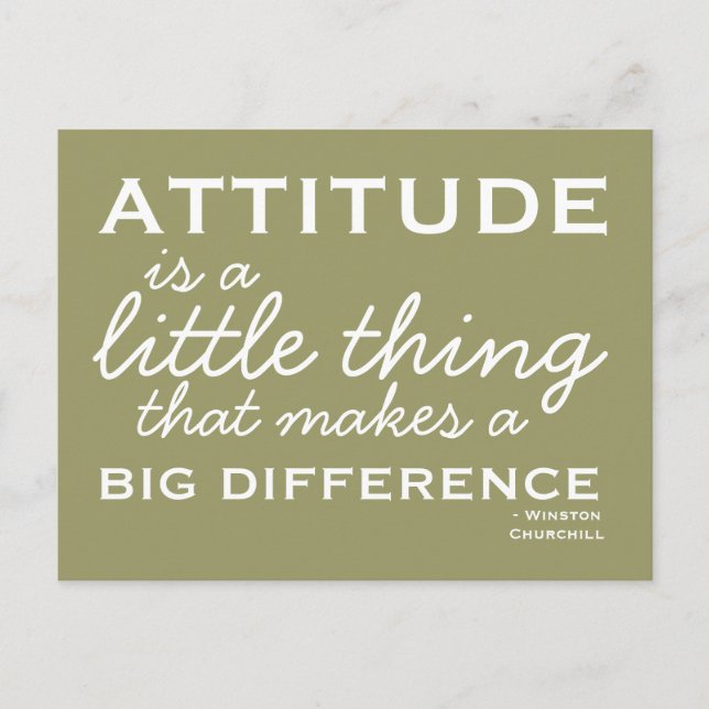 Attitude -  Motivational Postcard (Front)