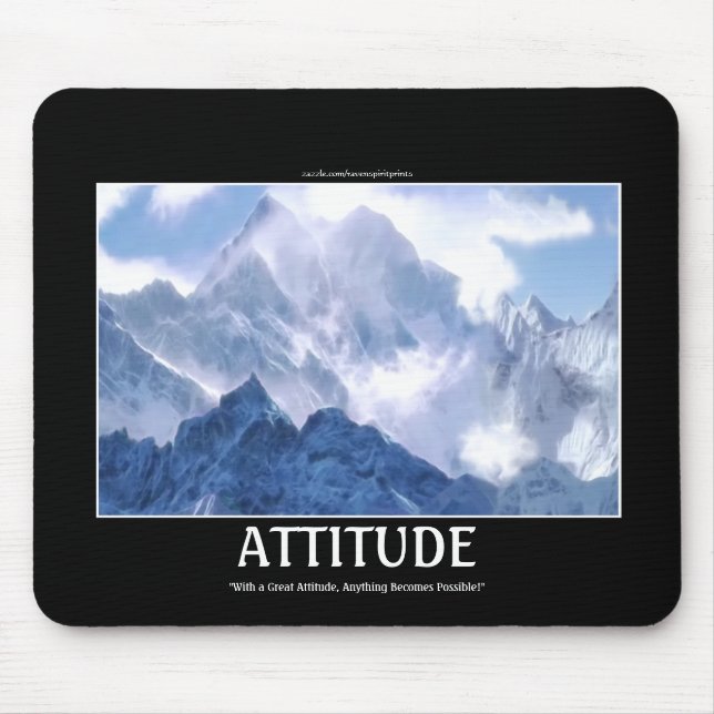 ATTITUDE Mountain Range Motivational Mousepad (Front)