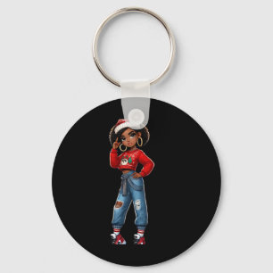 Attitude On Point Black Girl Excellence Sticker Keychain