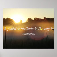 Attitude positive Inspirational Sunrise Poster