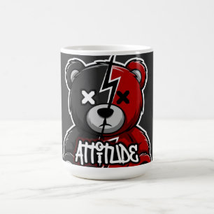 Attitude Split Bear   Lightning X-Eyes Teddy Graph Coffee Mug